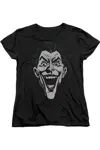 Gildan Batman Joker Red On Black Short Sleeve Women´s Tee / T-shirt In Black