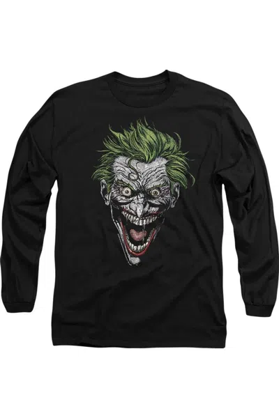Gildan Batman Joker Long Sleeve Adult Tee / T-shirt In Black