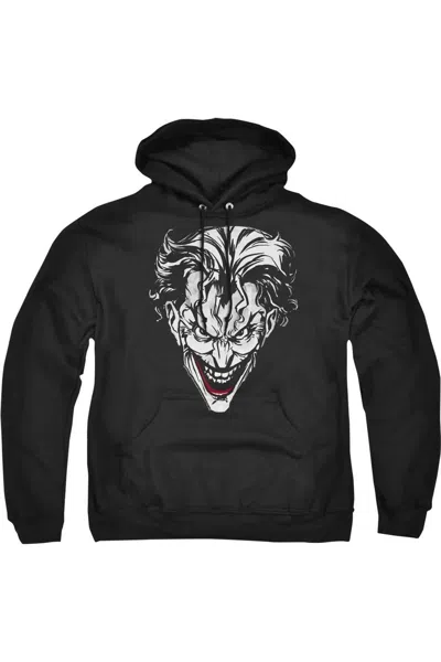 Gildan Batman Joker Red On Black Adult Pull Over Hoodie / Hooded Sweatshirt