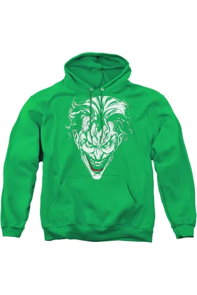 Gildan Batman Joker Red On Green Adult Pull Over Hoodie / Hooded Sweatshirt