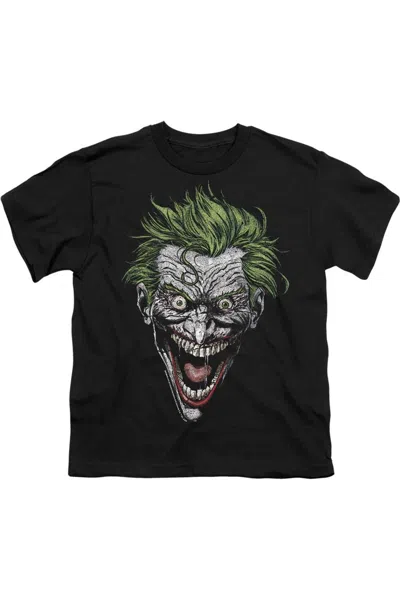 Gildan Kids' Batman Joker Short Sleeve Youth Tee / T-shirt In Black