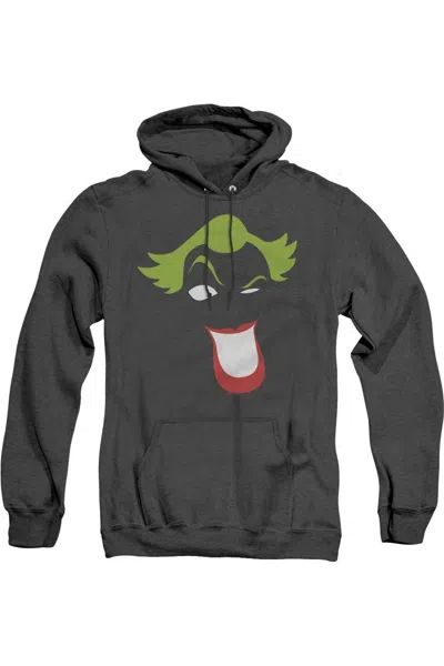 Gildan Batman Joker Simplified Adult Heather Hoodie / Hooded Sweatshirt In Black