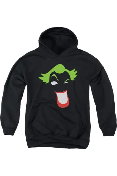 Gildan Kids' Batman Joker Simplified Youth Pull Over Hoodie / Hooded Sweatshirt In Black