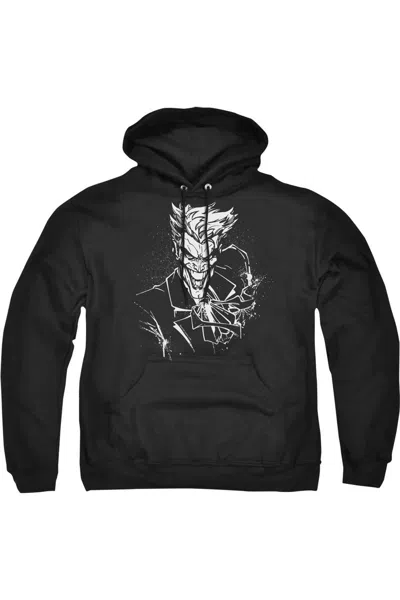 Gildan Batman Joker's Splatter Smile Adult Pull Over Hoodie / Hooded Sweatshirt In Black