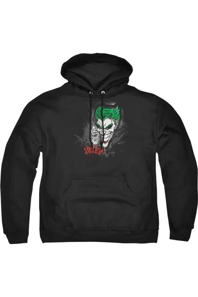 Gildan Batman Joker Sprays The City Adult Pull Over Hoodie / Hooded Sweatshirt In Black