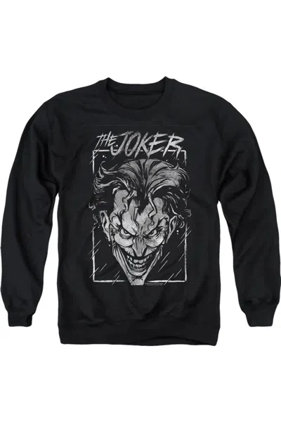 Gildan Batman Joker Storm On Black Adult Crewneck Sweatshirt
