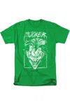 Gildan Batman Joker Storm On Green Short Sleeve Adult Tee / T-shirt In Green