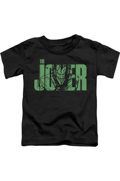 Gildan Kids' Batman Joker Text On Black Short Sleeve Youth Tee / T-shirt