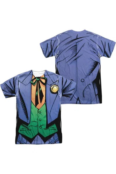 Gildan Batman Joker Uniform (front/back Print) Short Sleeve Adult Poly Crew Tee / T-shirt In Multi