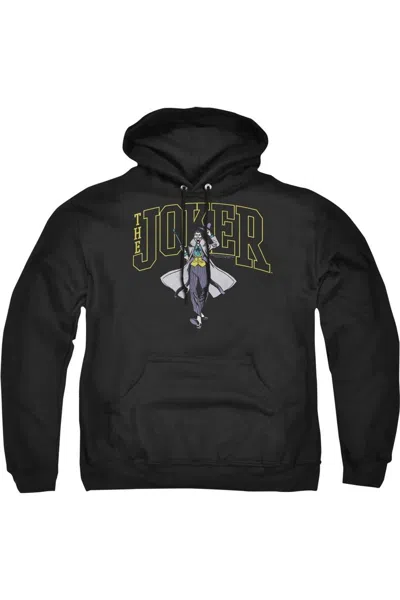 Gildan Batman Joker Varsity On Black Adult Pull Over Hoodie / Hooded Sweatshirt