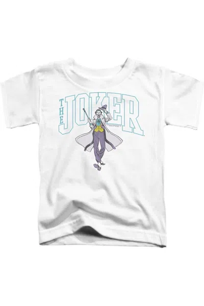 Gildan Kids' Batman Joker Varsity On White Short Sleeve Youth Tee / T-shirt
