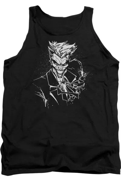 Gildan Batman Jokers Splatter Smile Adult Tank Top In Black