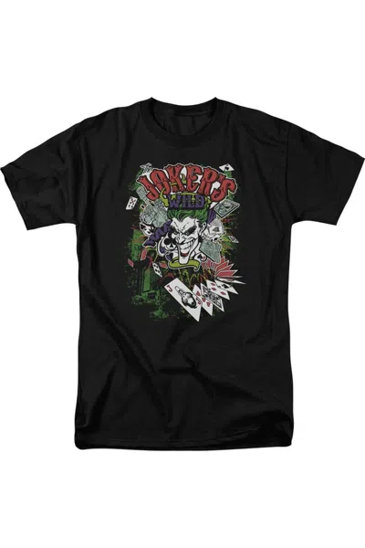 Gildan Batman Jokers Wild Short Sleeve Adult Tall Tee / T-shirt In Black