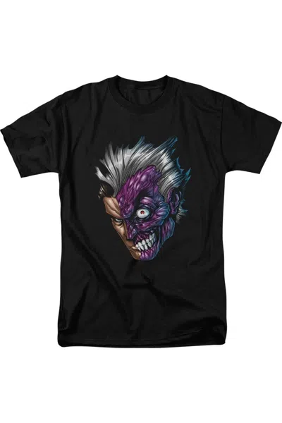 Gildan Batman Just Face Short Sleeve Adult Tee / T-shirt In Black