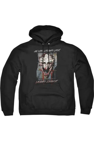 Gildan Batman Just For Laughs Adult Pull Over Hoodie / Hooded Sweatshirt In Black