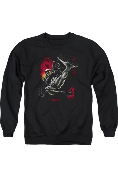 Gildan Batman Kick Swing Adult Crewneck Sweatshirt In Black