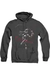 Gildan Batman Kitten With A Whip Adult Heather Hoodie / Hooded Sweatshirt In Black