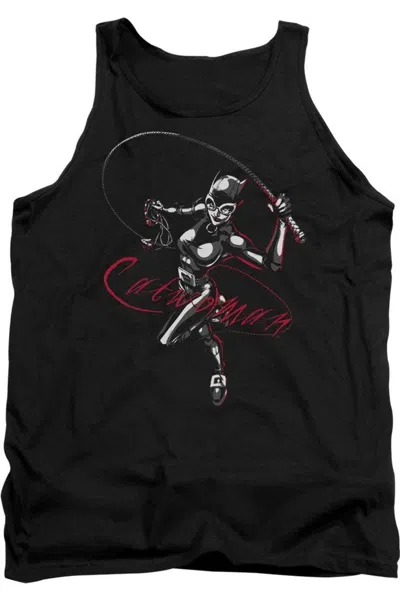 Gildan Batman Kitten With A Whip Adult Tank Top In Black