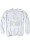 Gildan Batman Knight Sketch Adult Crewneck Sweatshirt In White