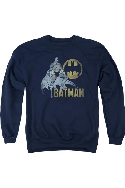 Gildan Batman Knight Watch Adult Crewneck Sweatshirt In Blue