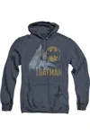 Gildan Batman Knight Watch Adult Heather Hoodie / Hooded Sweatshirt In Blue