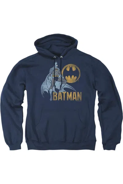 Gildan Batman Knight Watch Adult Pull Over Hoodie / Hooded Sweatshirt In Blue