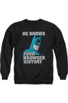 Gildan Batman Knows Adult Crewneck Sweatshirt In Black