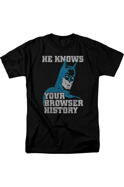Gildan Batman Knows Short Sleeve Adult Tee / T-shirt In Black