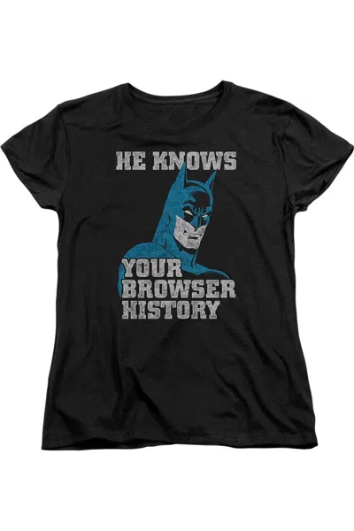 Gildan Batman Knows Short Sleeve Women´s Tee / T-shirt In Black
