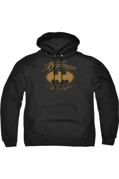 Gildan Batman La Adult Pull Over Hoodie / Hooded Sweatshirt In Black