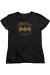 Gildan Batman La Short Sleeve Womens Tee / T-shirt In Black