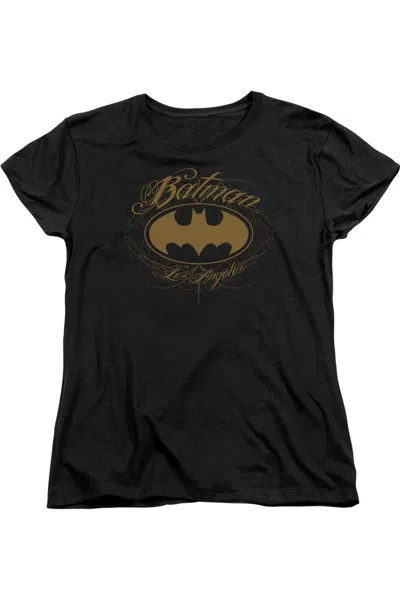 Gildan Batman La Short Sleeve Womens Tee / T-shirt In Black