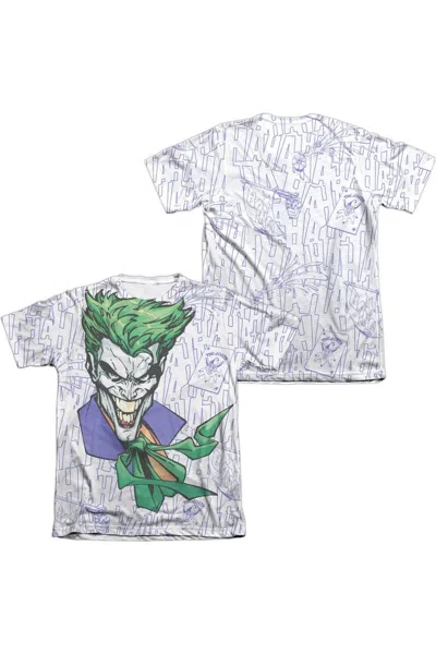 Gildan Batman Laugh Clown Laugh (front/back Print) Adult 65/35 Poly/cotton Short Sleeve Tee / T-shirt In White
