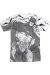 Gildan Batman Liney Sub Short Sleeve Adult Poly Crew Tee / T-shirt In White