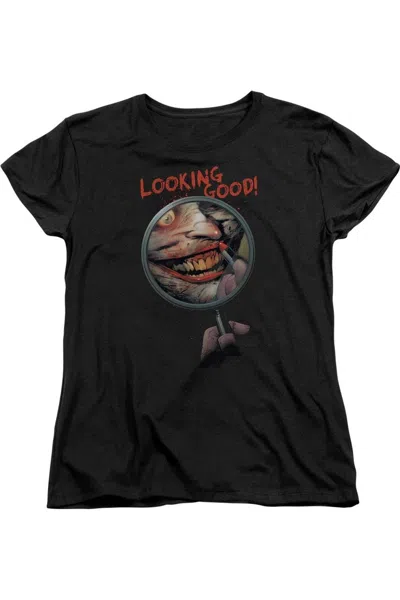 Gildan Batman Looking Good Short Sleeve Womens Tee / T-shirt In Black