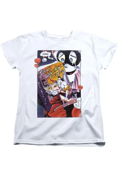 Gildan Batman Loves Wacky Fury Short Sleeve Women´s Tee / T-shirt In White