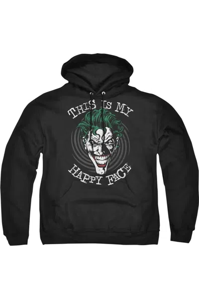 Gildan Batman Maniacal Spiral Adult Pull Over Hoodie / Hooded Sweatshirt In Black