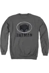Gildan Batman Mask In Oval Adult Crewneck Sweatshirt In Pink