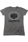 Gildan Batman Mask In Oval Short Sleeve Womens Tee / T-shirt In Pink