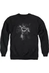 Gildan Batman Materialized Adult Crewneck Sweatshirt In Black