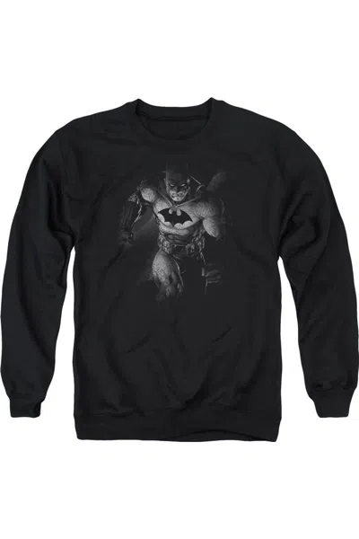 Gildan Batman Materialized Adult Crewneck Sweatshirt In Black