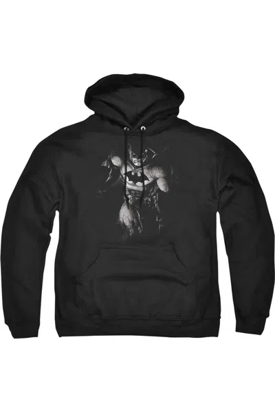 Gildan Batman Materialized Adult Pull Over Hoodie / Hooded Sweatshirt In Black