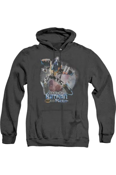 Gildan Batman Mech Adult Heather Hoodie / Hooded Sweatshirt In Black