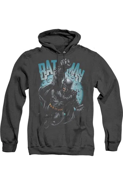 Gildan Batman Moon Knight Adult Heather Hoodie / Hooded Sweatshirt In Black