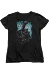 Gildan Batman Moon Knight Short Sleeve Womens Tee / T-shirt In Black
