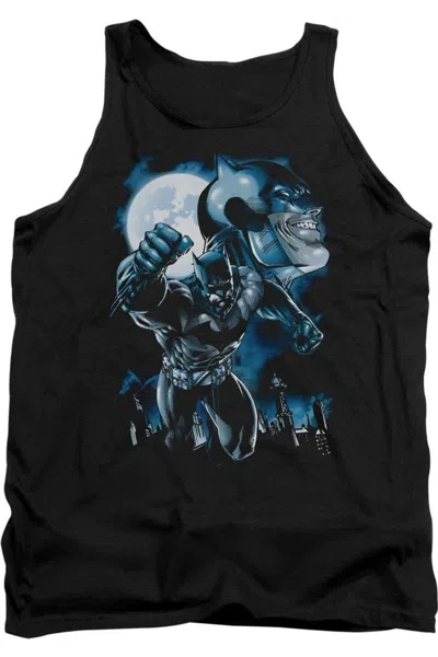 Gildan Batman Moonlight Bat Adult Tank Top In Black