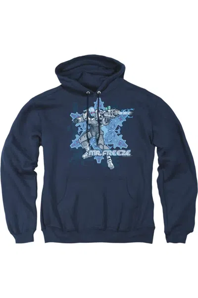 Gildan Batman Mr Freeze Adult Pull Over Hoodie / Hooded Sweatshirt In Blue