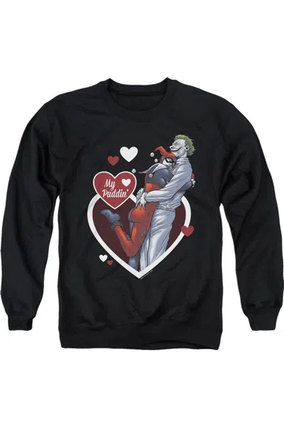 Gildan Batman My Puddin Adult Crewneck Sweatshirt In Black