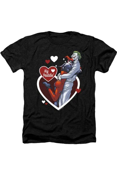 Gildan Batman My Puddin Adult Heather Tee / T-shirt In Black