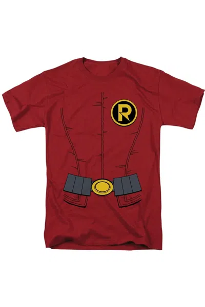 Gildan Batman New Robin Uniform Short Sleeve Adult Tee / T-shirt In Red